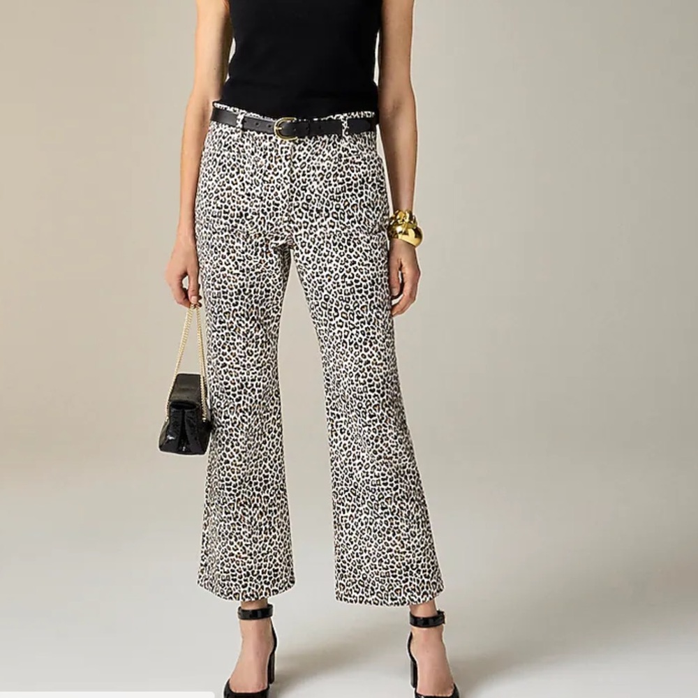 J. Crew Leopard Print Cropped Pants